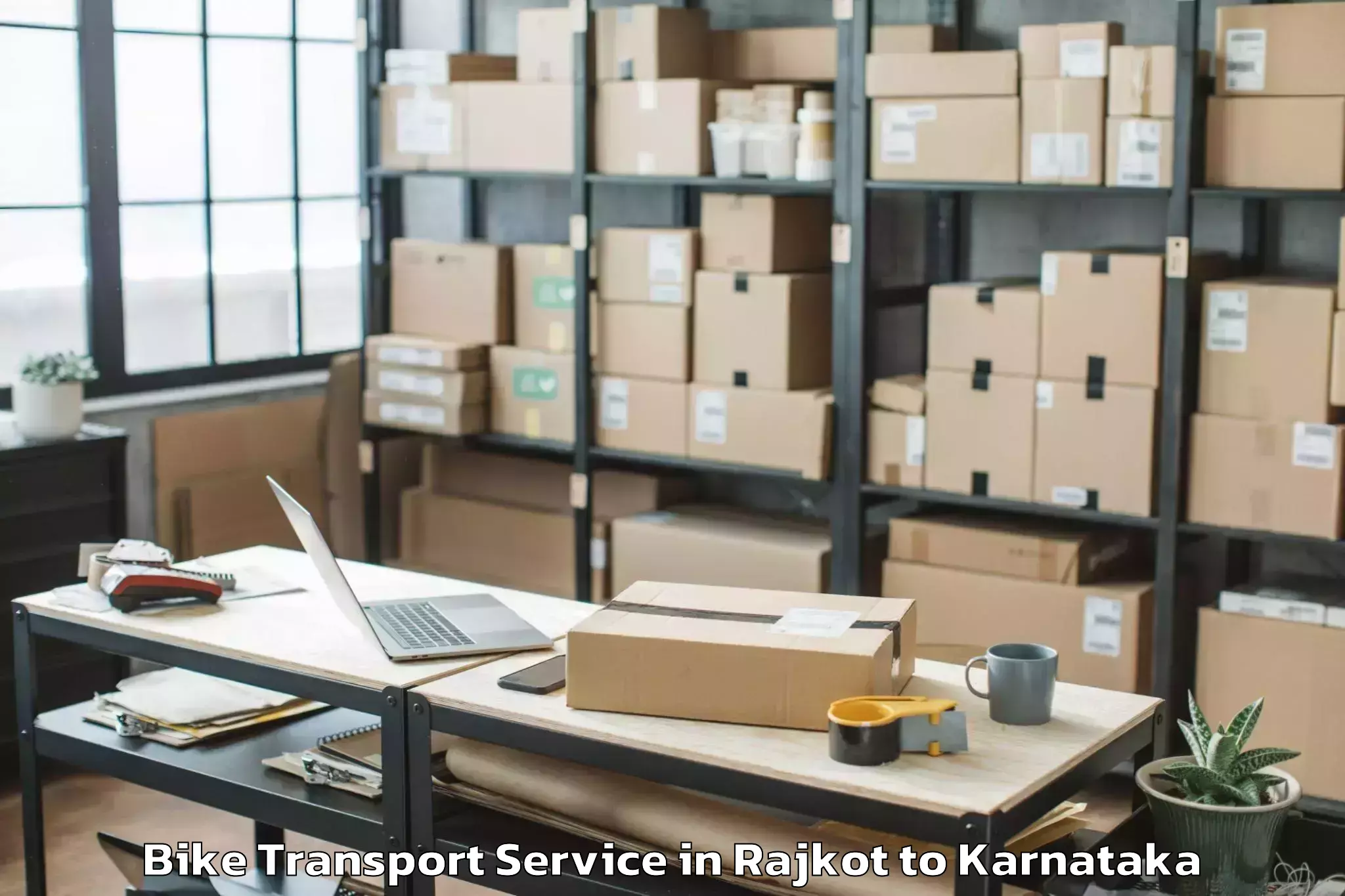 Reliable Rajkot to Thirthahalli Bike Transport